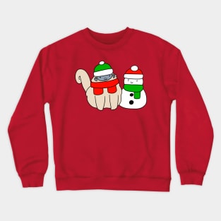 Fluffy Monkey and Snowman Crewneck Sweatshirt